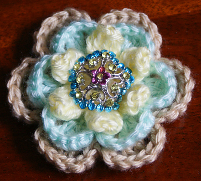 Easy Layered Crochet Rose