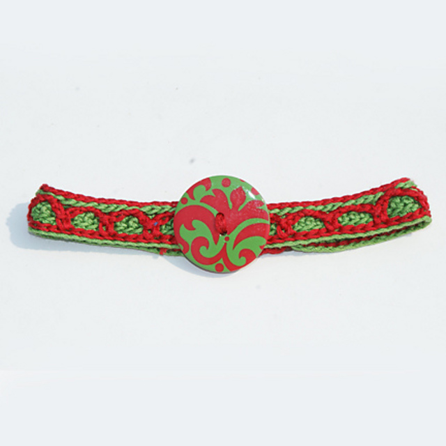 Christmas Button Necklace