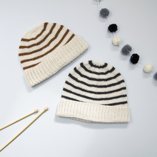 Mono Stripe Beanie