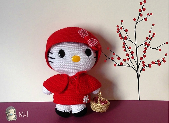 Hello Kitty Caperucita Amigurumi