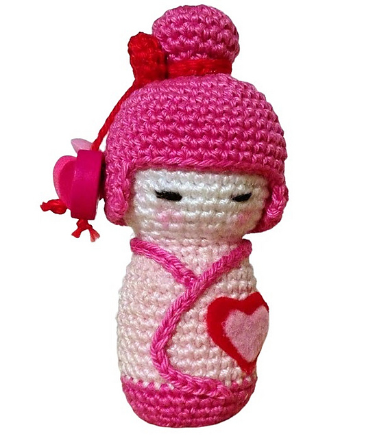 Pink Kokeshi Amigurumi