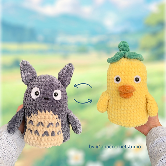 Ravelry: Reversible Totoro & Ootori-sama pattern by AnaCrochetStudio