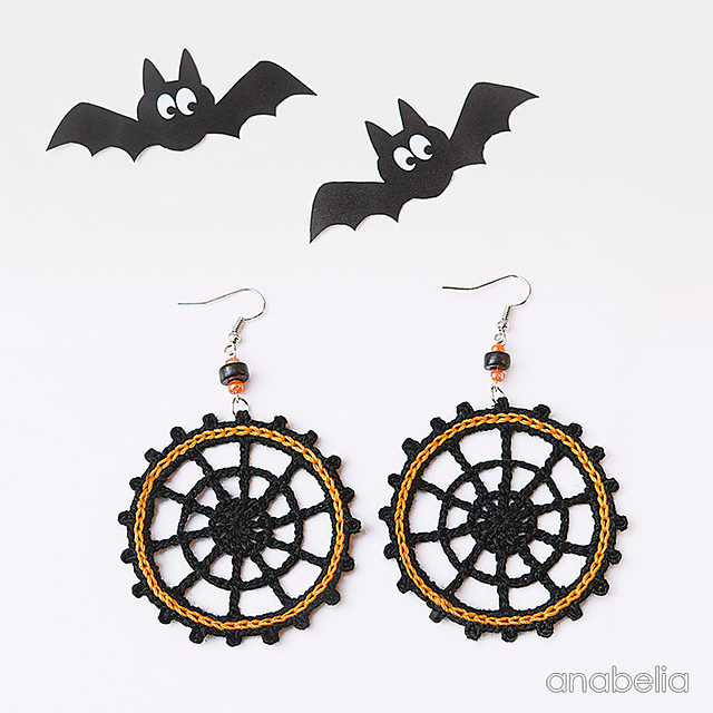 Spider web earrings