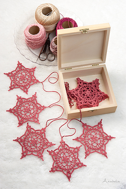 Crochet snowflakes