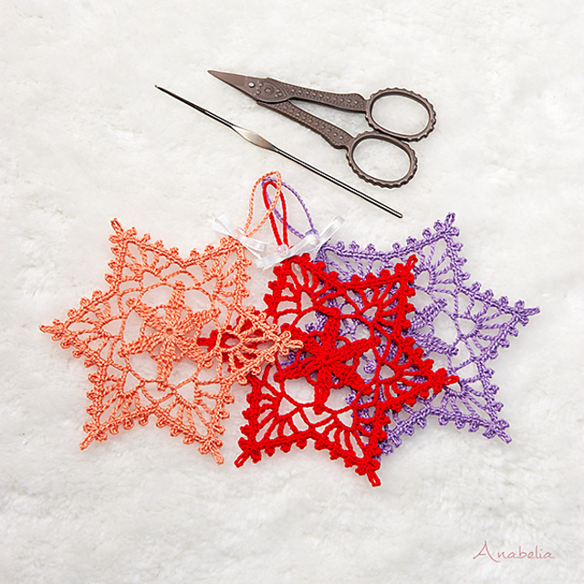Crochet snowflakes