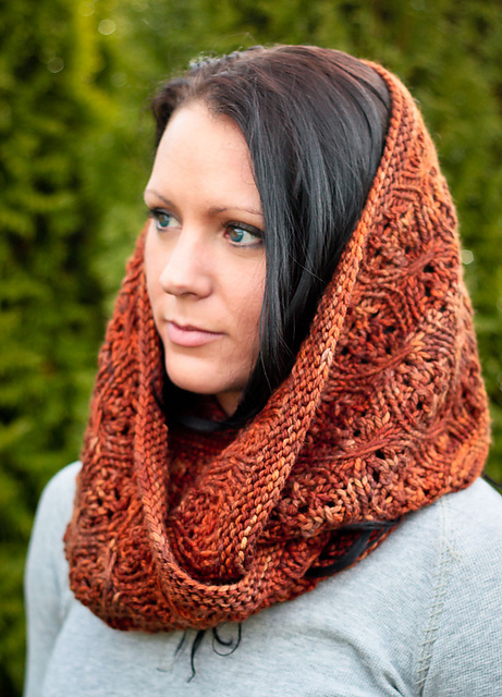 Cabernet Infinity Scarf - aran