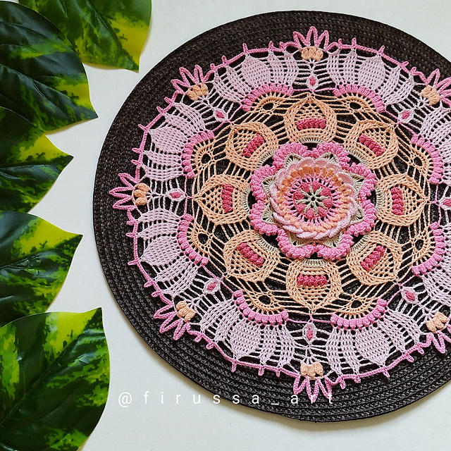 Nymphaea mandala doily