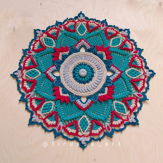 Sapphire mandala doily