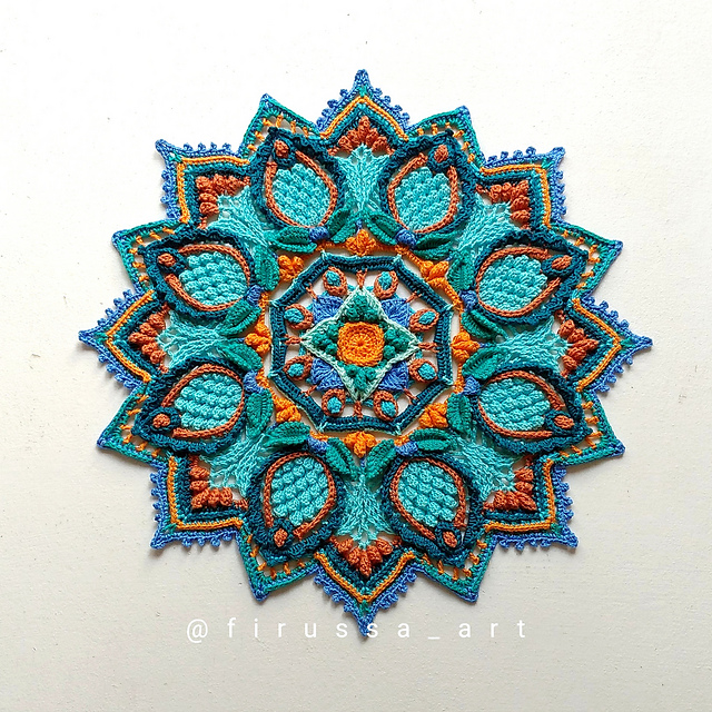 Amethyst mandala doily