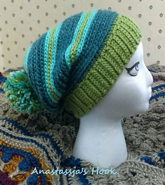 Slouchy Brioche-look Beanie