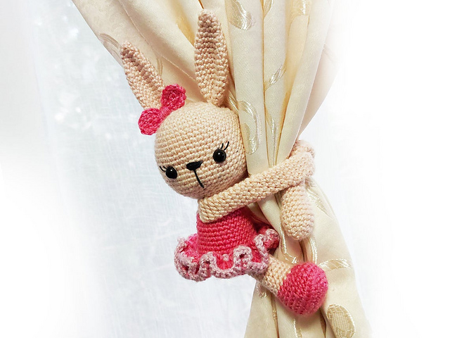 Rabbit Curtain Tiebacks