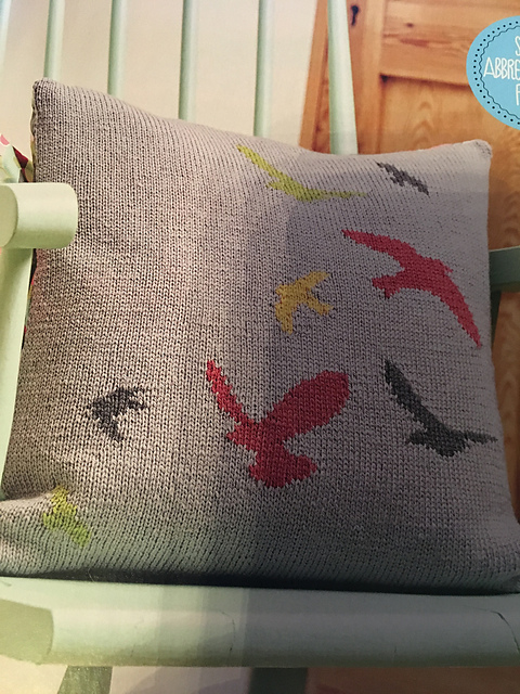 Bird Print Cushion