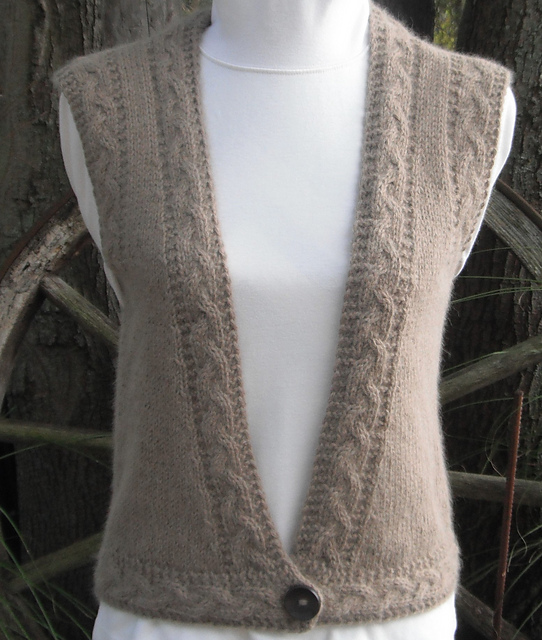 Seamless Braided Cabled Vest