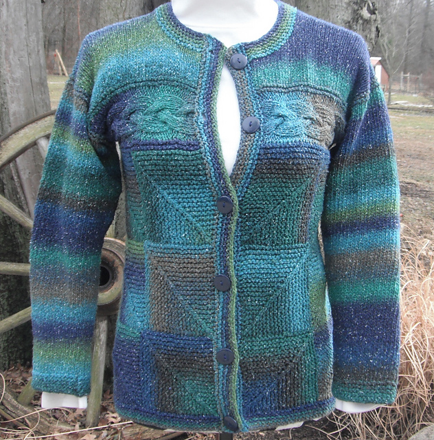 Braided Cabled Modular Cardi