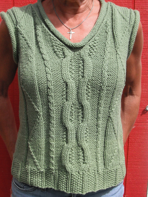 Seeded Cabled Vest/Shell