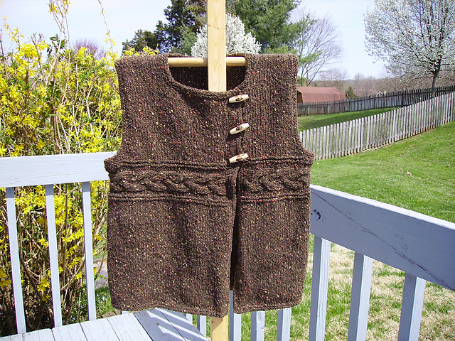 Off-Set Braided Cable Vest