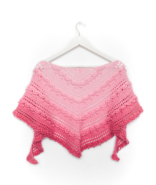 Strawberry Cupcake shawl CAL