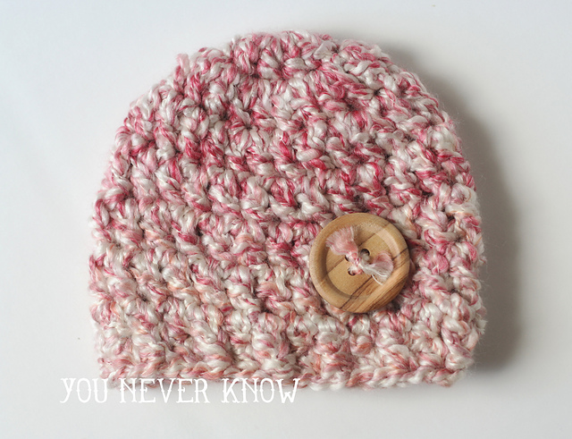 Chunky Button Newborn Hat