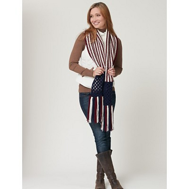 Stripes and Squares Scarf