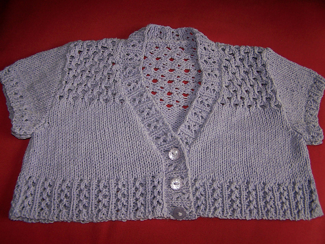 Design E - Lace Yoke Cardi