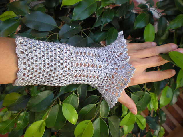 Fingerless mittens "Fanny" crochet