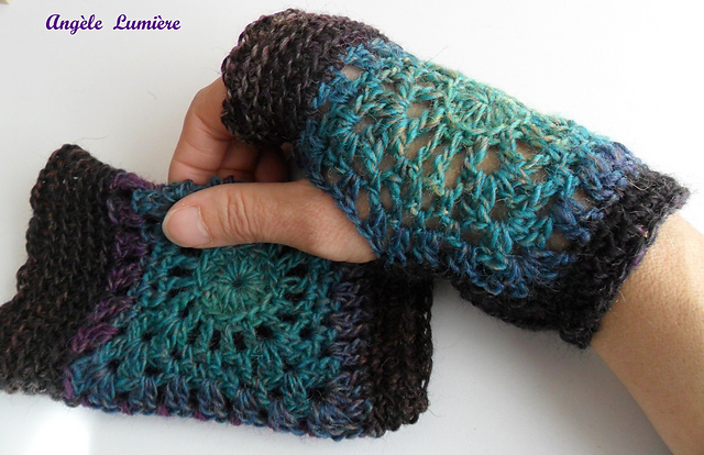 Fingerless gloves "Lily" crochet