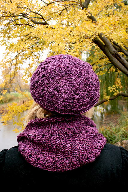 December cowl and beret crochet