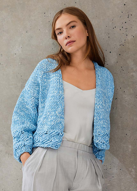 # 18 Jacke mit Diagonalmuster