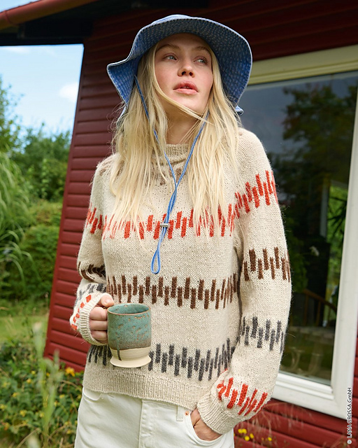# 01 Top down Pullover mit Farbflächen