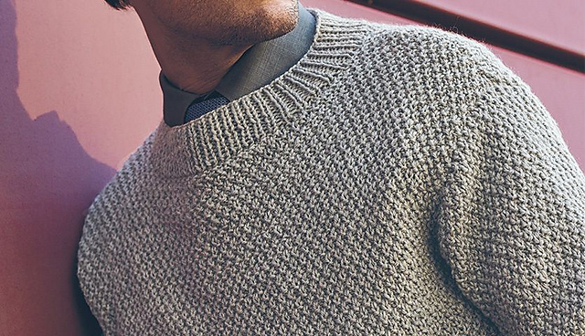 04 Herrenpullover im Perlmuster
