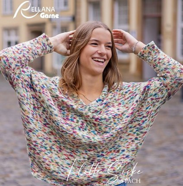 744 Pullover mit Fledermausärmeln