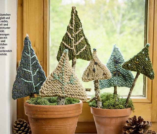 10 Gestrickte Tannen