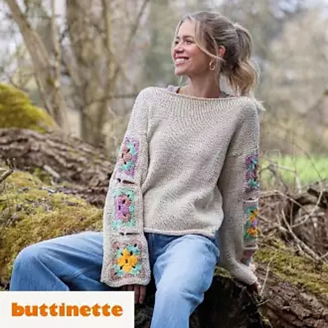 65 Pullover mit Granny Squares