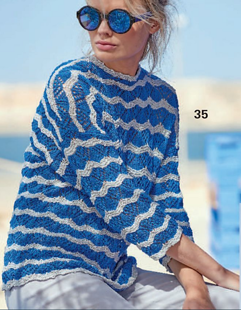 # 35 Pulli mit Wellenmuster