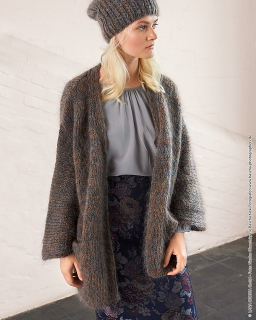 # 61 Jacke mit eingestrickten Taschen