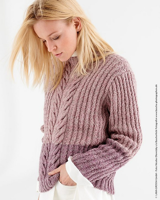 # 02 Pulli mit breitem Mittelzopf