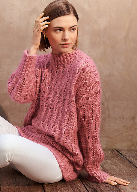 # 45 Pulli im Ajourmuster
