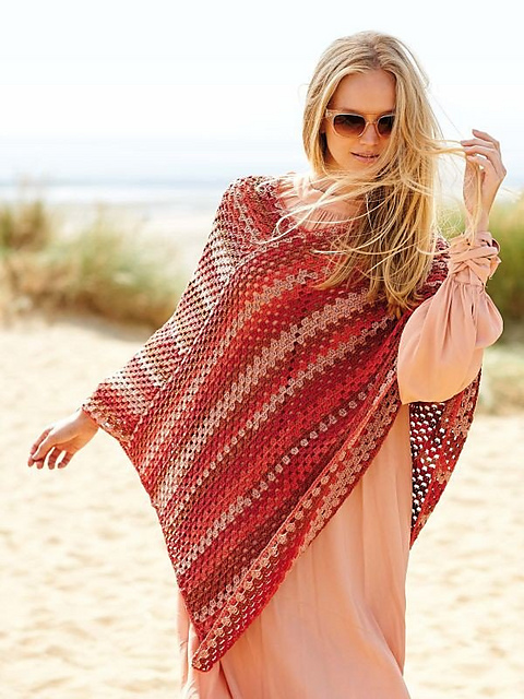 32 Gehäkelter Poncho
