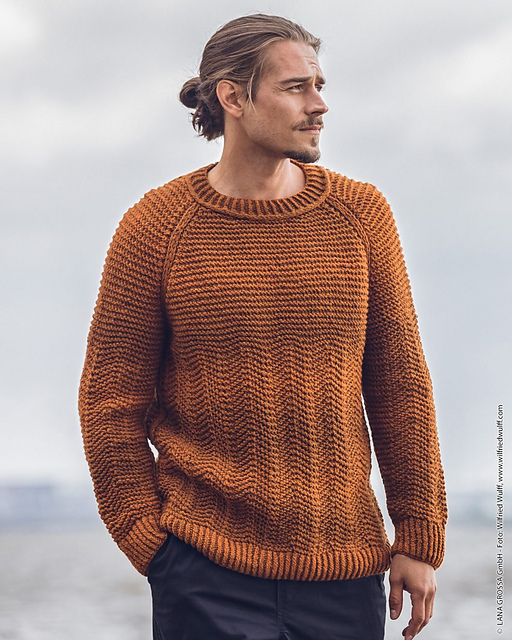 09 Raglanpullover mit kraus rechts Muster