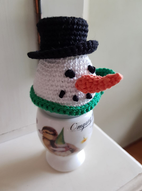 Snowman egg warmer
