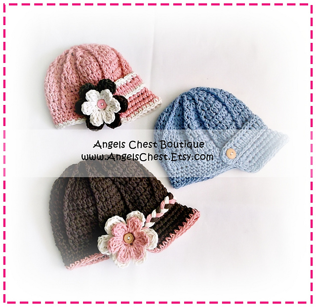 Newsboy Hat and Detachable Flower No. 42