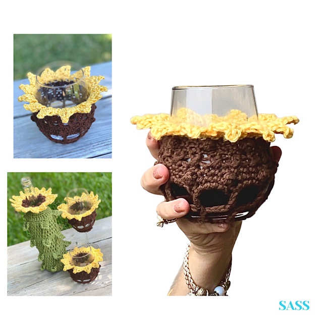 Sunflower Stemless Wine Glass Cozy