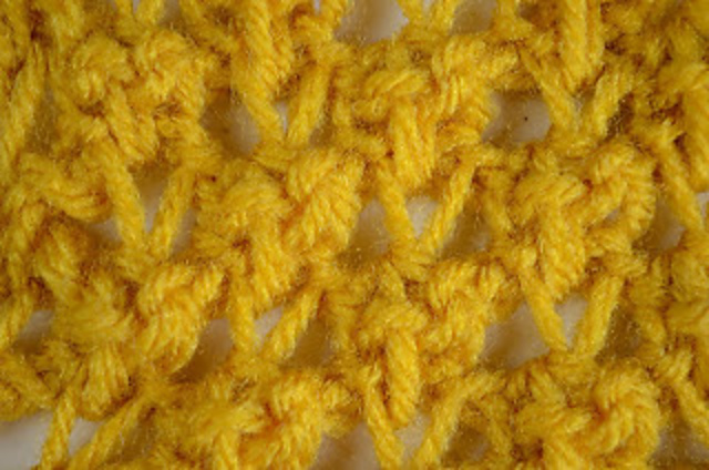 Tunisian Crochet Raspberry Stitch
