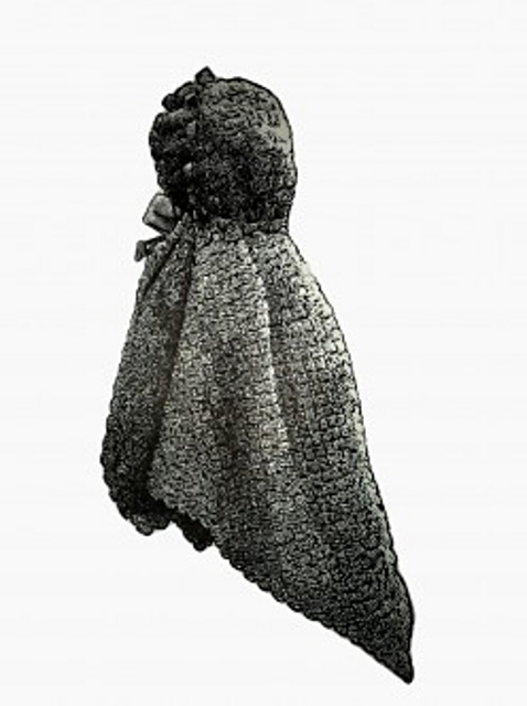 Child's Hood and Shawl Combined