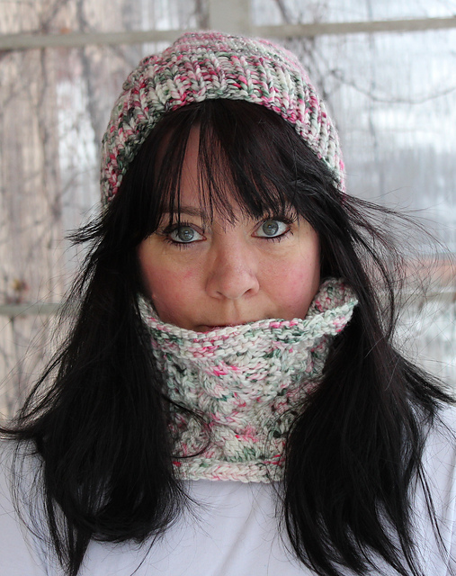 Chunky hat & cowl
