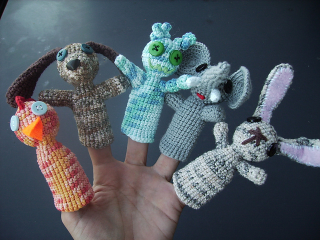 Cute animal finger puppets