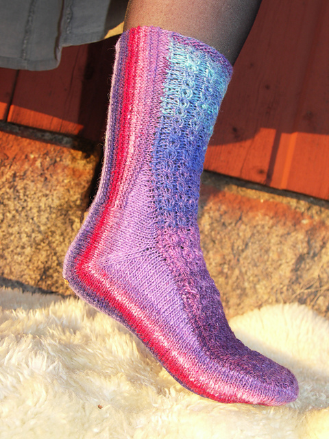 Sideways Socks with Braids