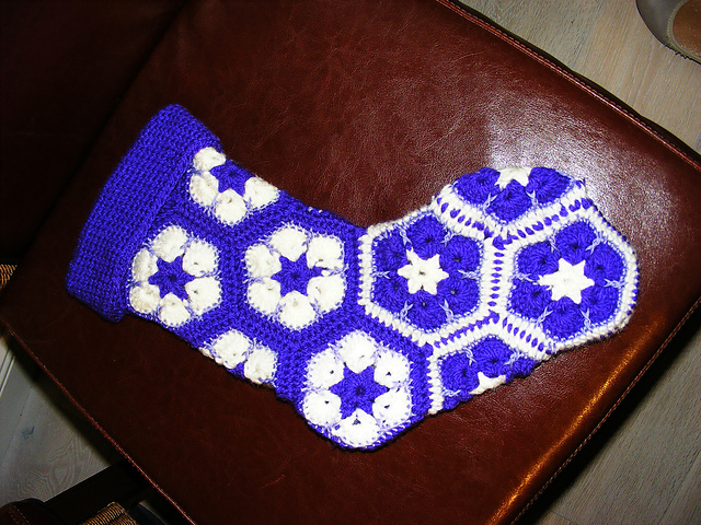 Ravelry: AnjaHollmeier&amp;#39;s Nikolausstiefel aus Granny afrikanische Blüte