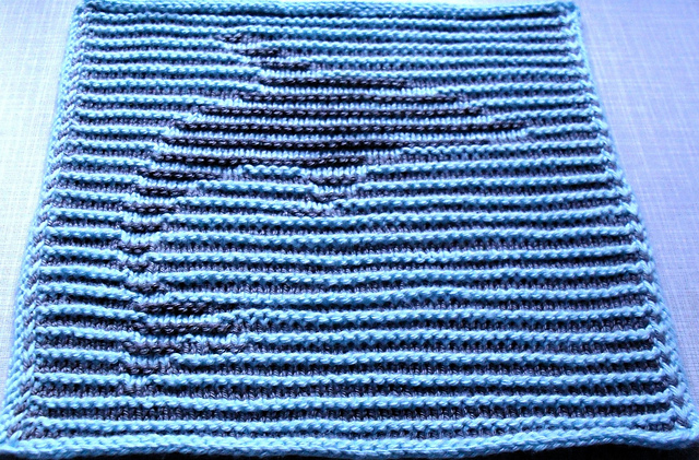 Delfin in Schattenstricktechnik