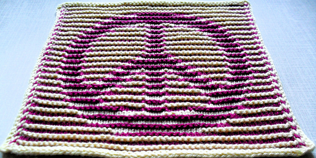 Peace- Zeichen in Schattenstricktechnik